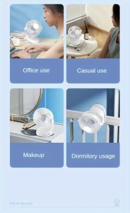 5000mAh Rechargeable Clip Fan